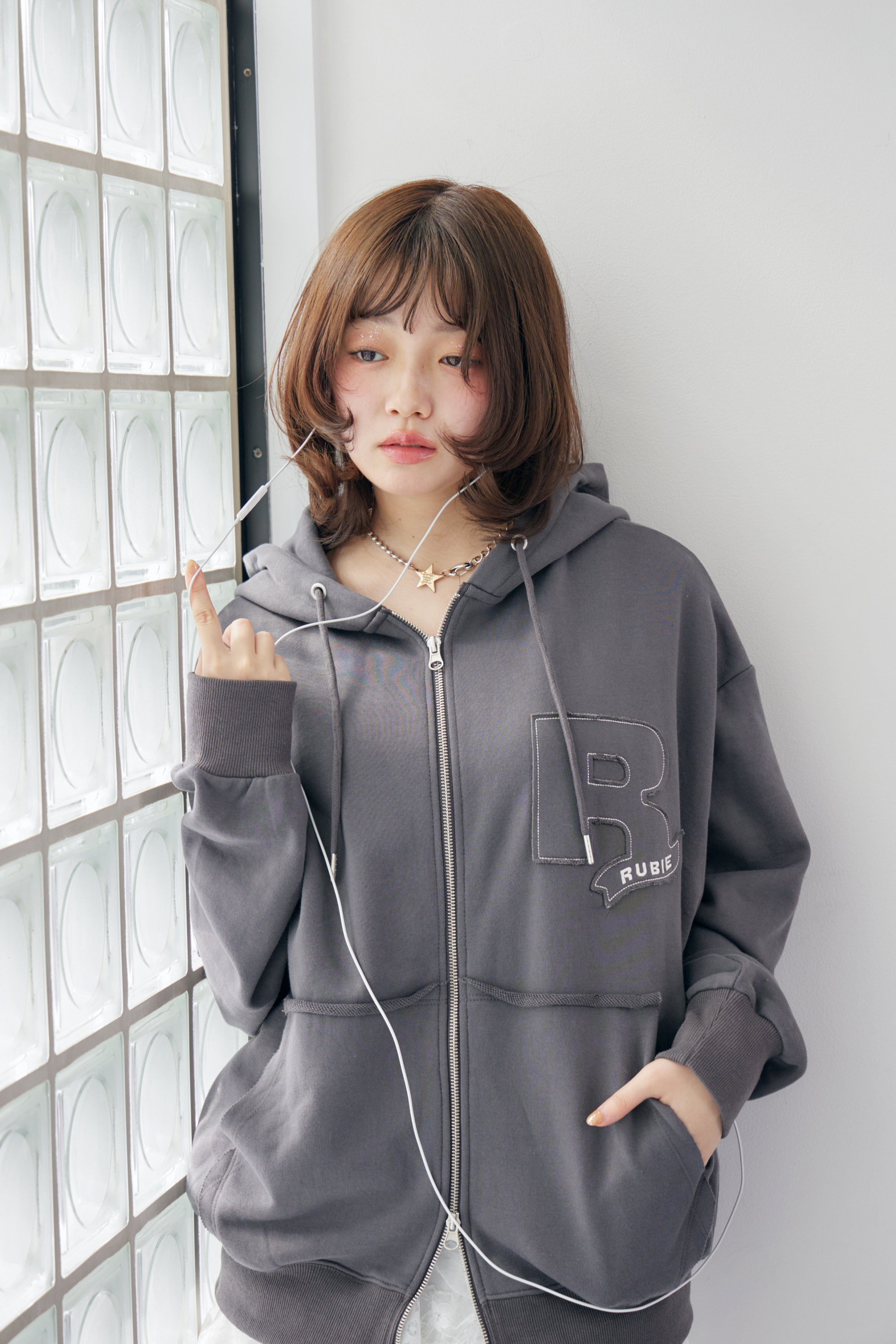 R double zip hoodie