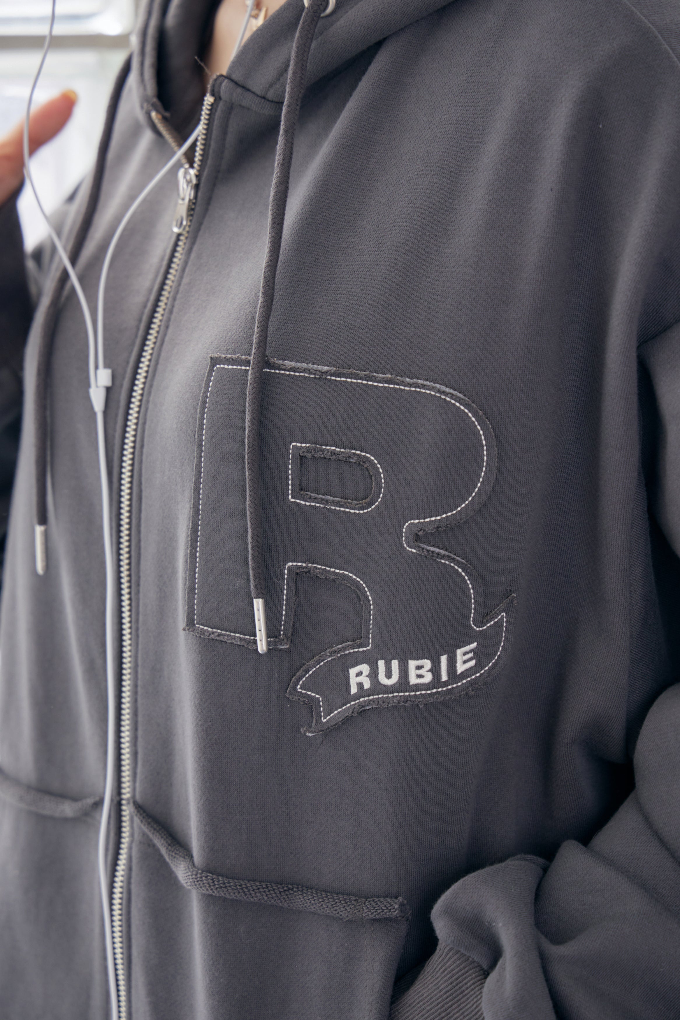 R double zip hoodie