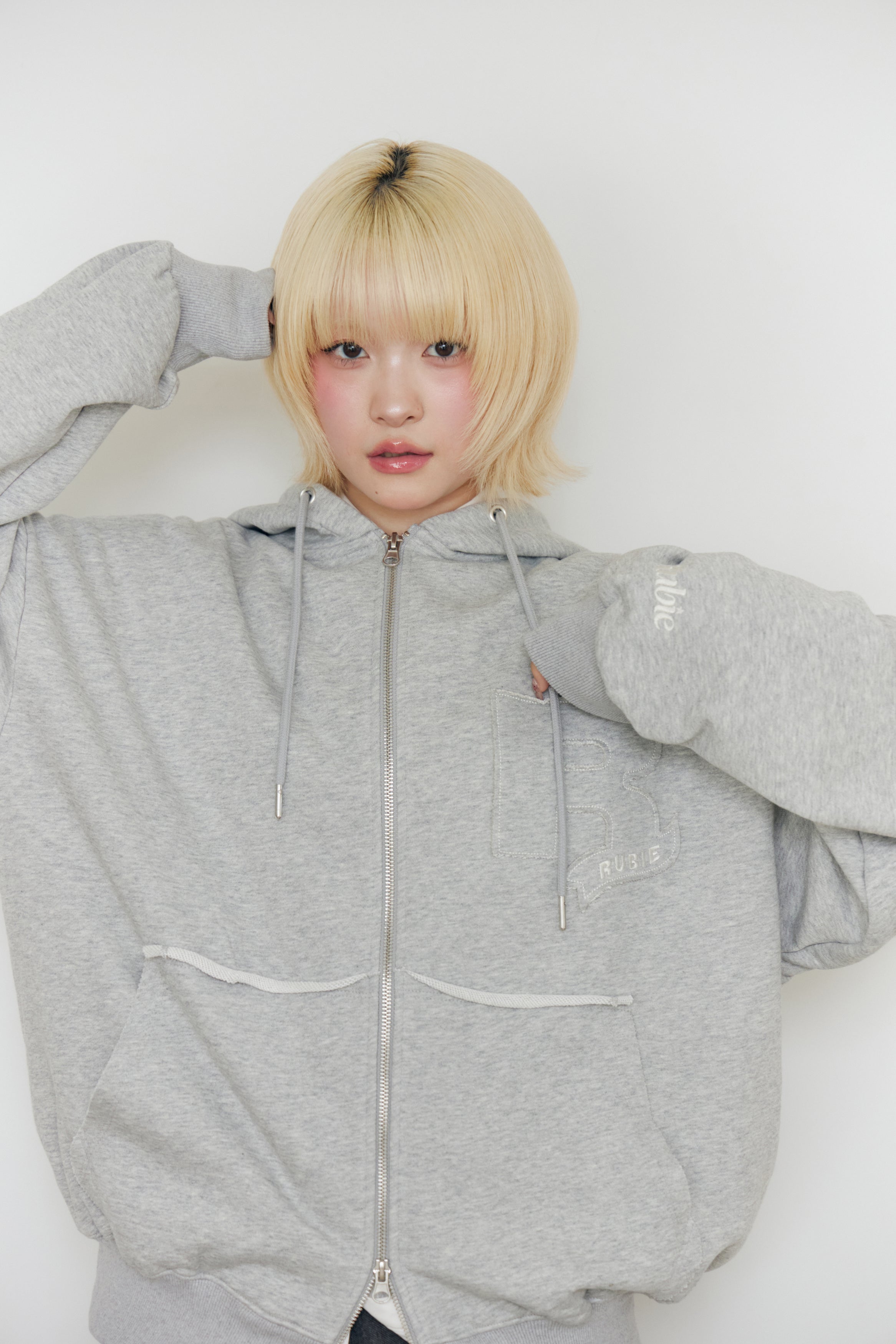 R double zip hoodie – RUBIE