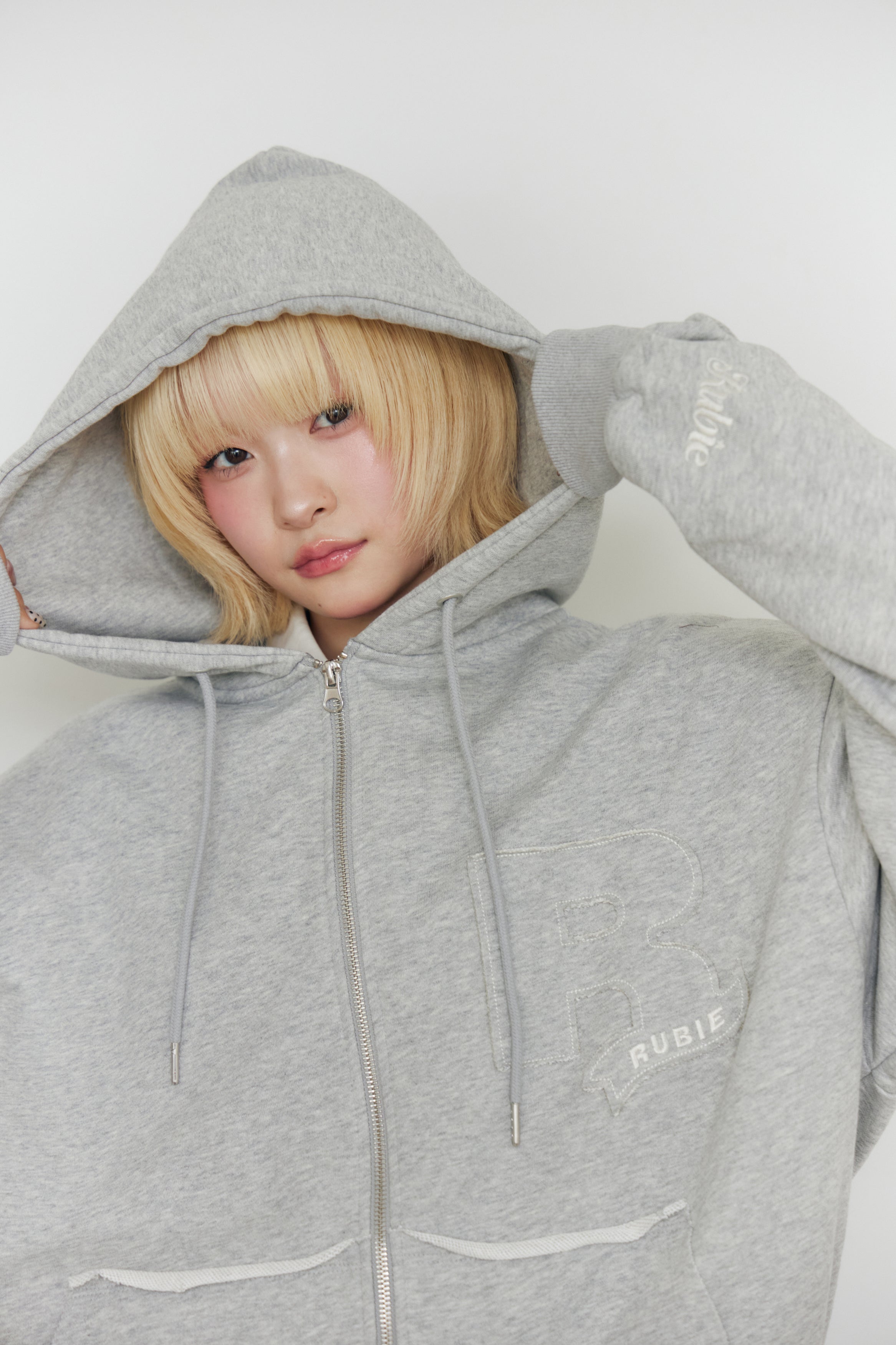 R double zip hoodie – RUBIE