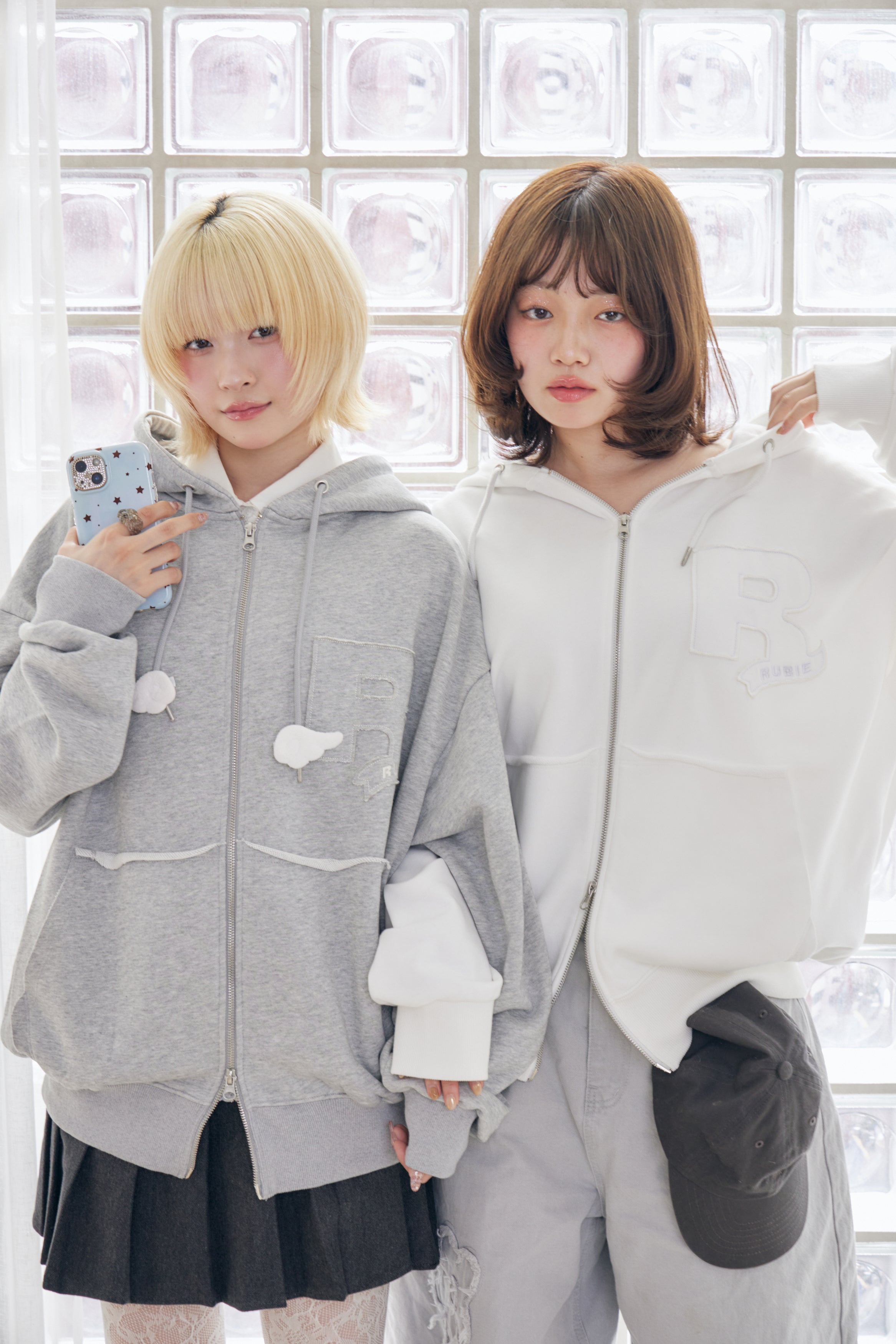トップス SECRET Double Zip Hoodie S R double zip hoodie – RUBIE